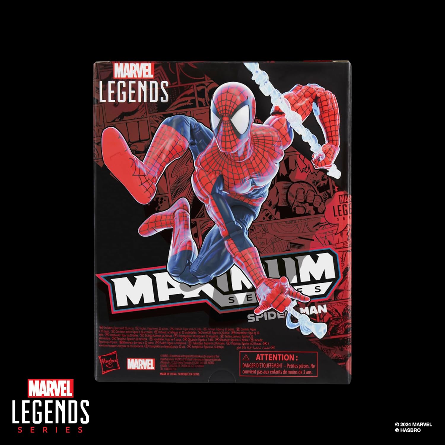 Marvel Legends Maximum Series Spider-Man Action Figure, Rot/Blau