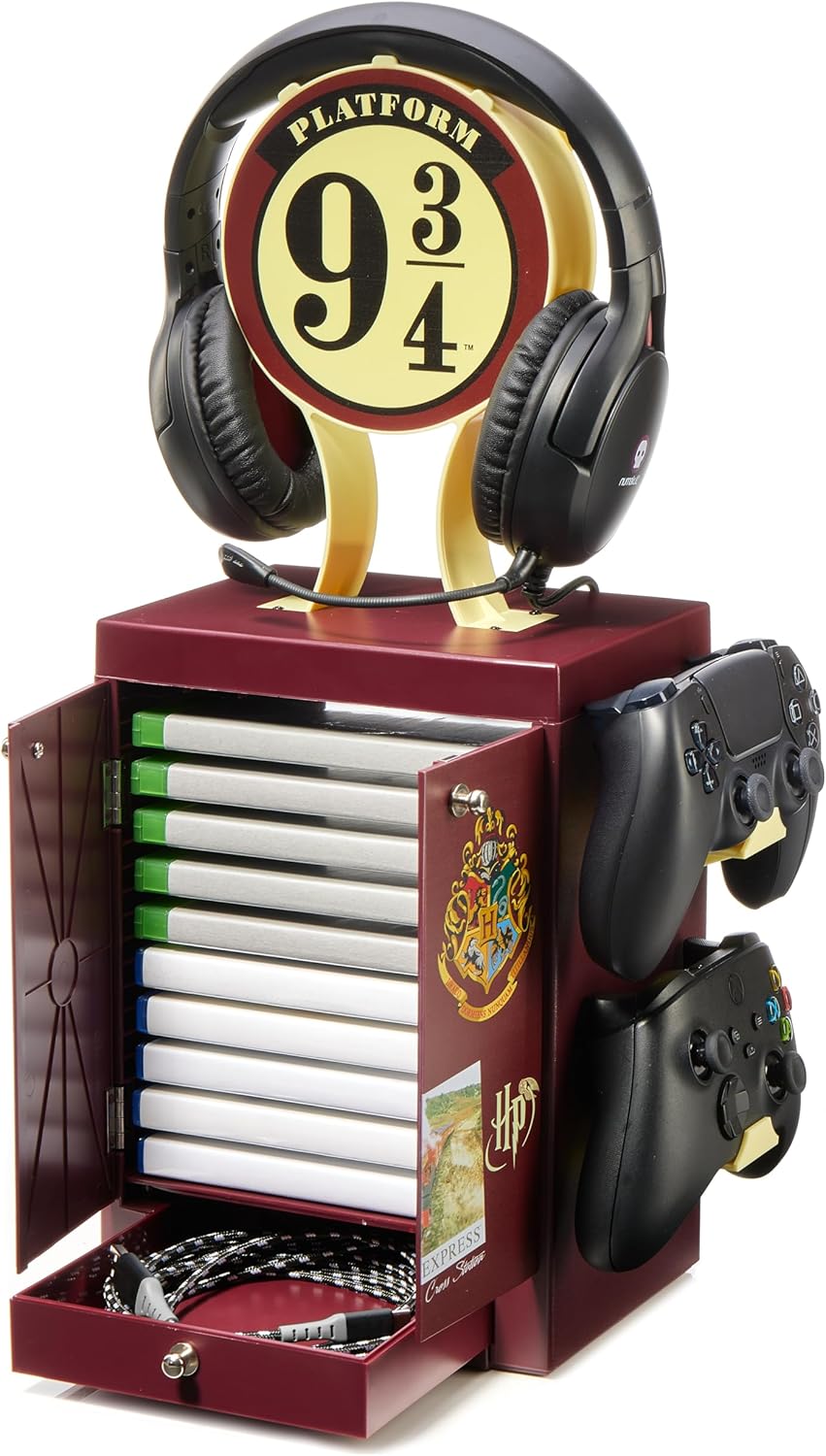 Numskull Harry Potter Platform 9 ¾ Gaming Locker – Offizieller Aufbewahrungsturm für Spiele, Controller, Kopfhörer und Zubehör