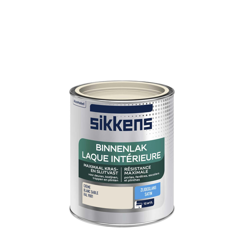 Sikkens Binnenlak - Zijdeglans - Ral 9001 - 0.75L