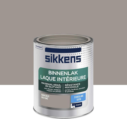 Sikkens Binnenlak - Zijdeglans - Warm Grijs - 0.75L