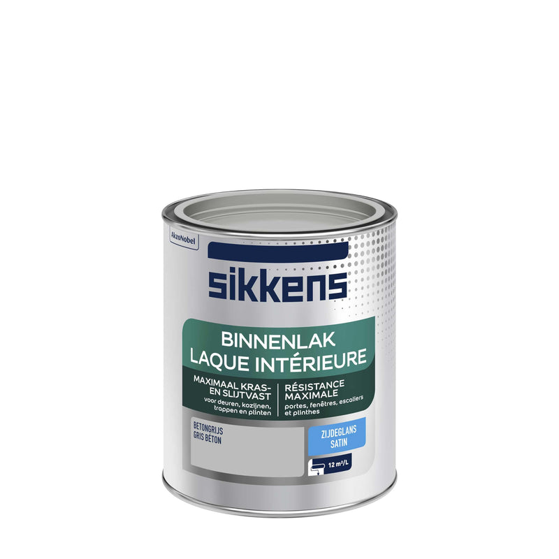 Sikkens Binnenlak - Zijdeglans - Betongrijs - 0.75L
