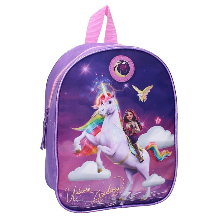 UNICORN ACADEMY SOPHIA and WILDSTAR Backpack – Children's Backpack | School | Kindergarten - Colour Purple - Size 29 x 22 x 9 cm - 295-00911