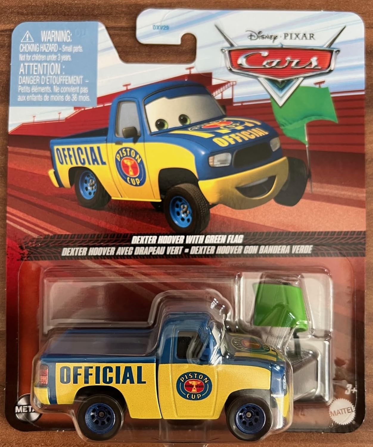 Cars Disney Pixar Metal Car 1:55 Dexter with Green Flag