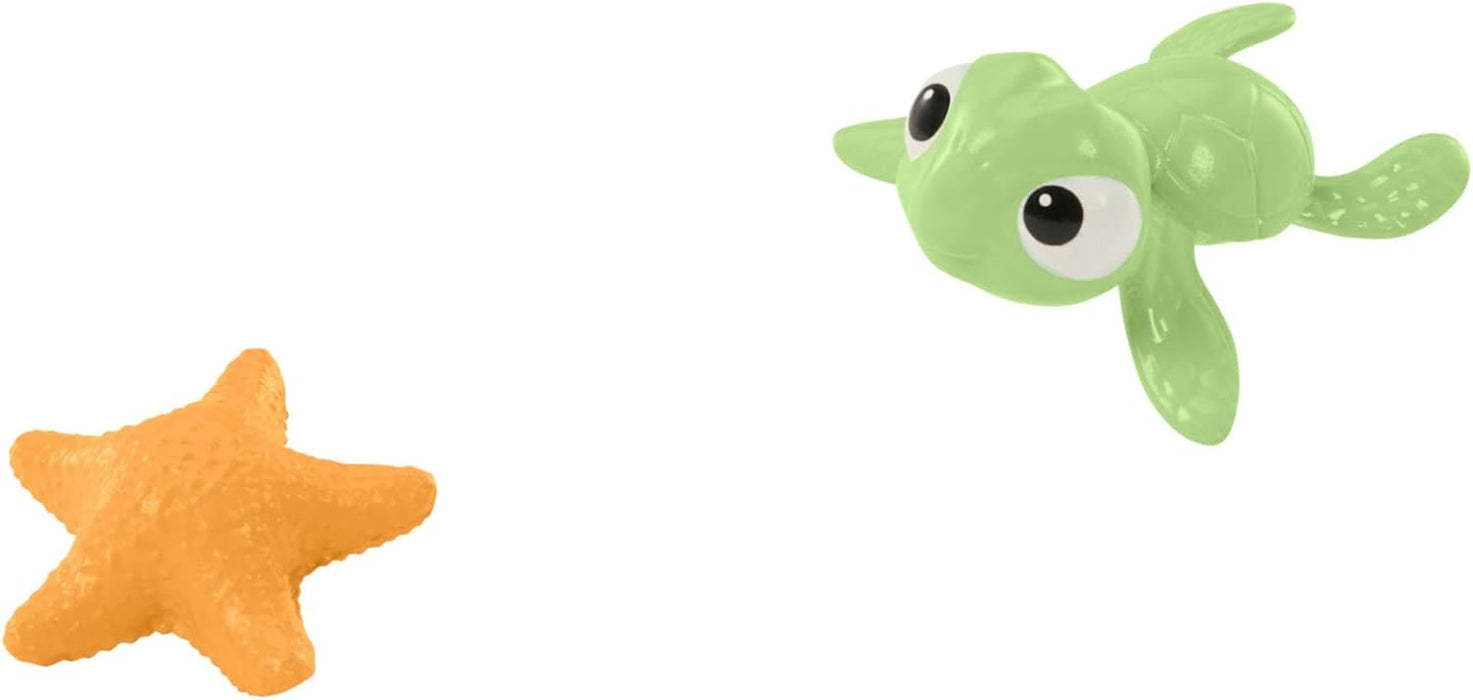 Mattel Disney Vaiana 2 Toys Tautai Vaiana Swimming Fashion Doll with Two Accessories Color Changing Top and Kicking Legs, Inspired by the Movie, JFF09