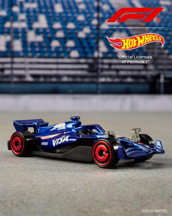 Hot Wheels Spielzeugautos Formel 1 im 5er-Pack, Set aus 5 Die-Cast-Fahrzeugen im Maßstab 1:64 mit F1 Racing Team-Dekorationen, Rennautos zum Sammeln, JGF58