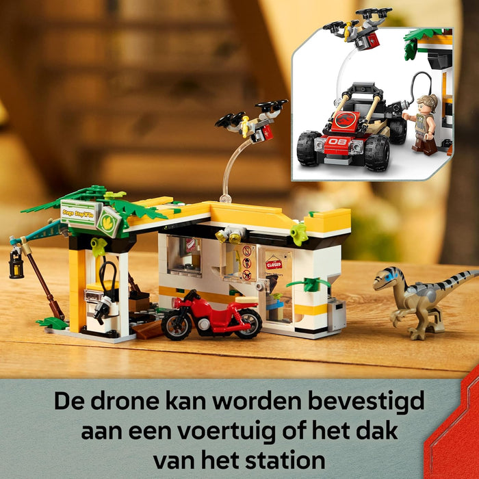 LEGO Jurassic World Alla Ricerca del Raptor e del Titanosauro - Con 2 Figure di Dinosauro Giocattolo, un Fuoristrada, una Moto e 3 Minifigure - Regalo per Bambini e Bambine da 7 Anni in su - 76973