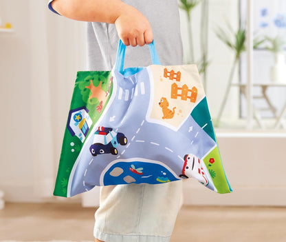 Hape Pull-Back Plush Car Set, Soft Material, Easy-to-Grip for Crawling & Scooting, 6M+