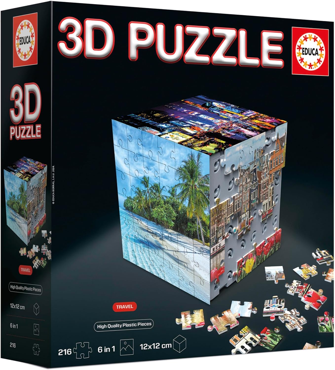 Educa - 3D puzzel Cube Viajes. Vanaf 6 jaar (20124