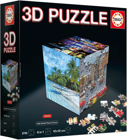 Educa - 3D puzzel Cube Viajes. Vanaf 6 jaar (20124