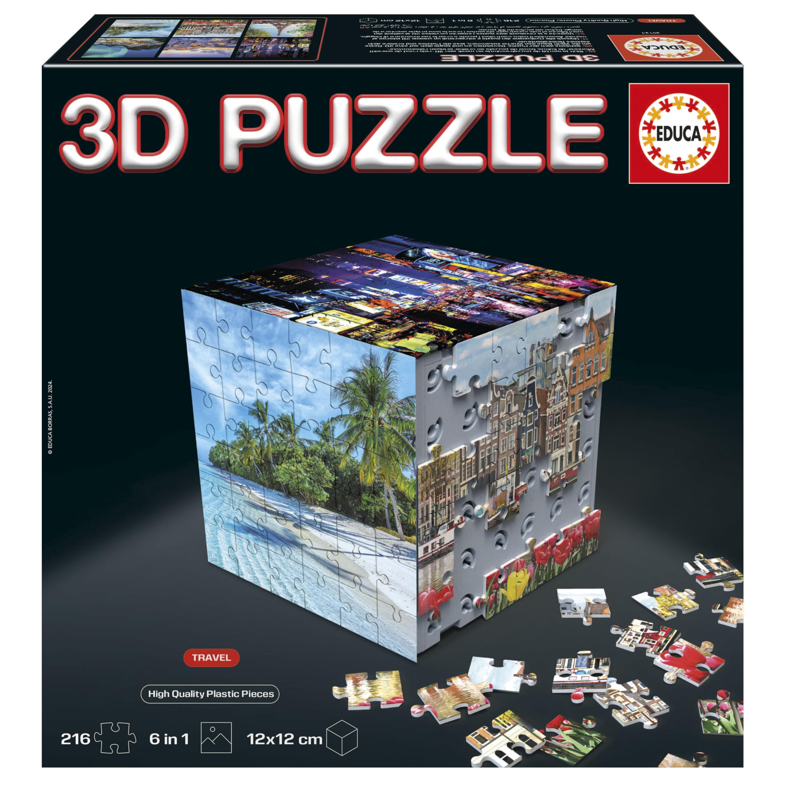 Educa - 3D puzzel Cube Viajes. Vanaf 6 jaar (20124