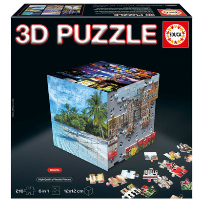 Educa - 3D puzzel Cube Viajes. Vanaf 6 jaar (20124