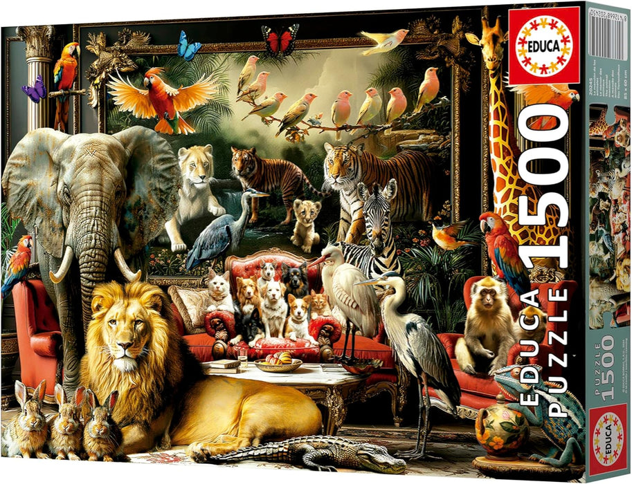 Educa - Puzzle de 1500 Piezas para Adultos | La Mansión Animal. Incluye Pegamento Fix Puzzle. Medidas: 85 x 60 cm. A Partir de 14 años (20245