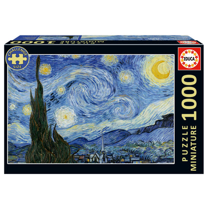 Educa - Il puzzle per adulti da 1000 pezzi più piccolo al mondo | Puzzle in miniatura della notte stellata. Include colla Fix Puzzle. Misure: 30 x 46 cm. Dai 14 anni (20247