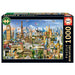 Educa Puzzel met 1000 stukjes voor volwassenen, kleinste symbolen, Europese miniatuursymbolen, incl. lijm, 30 x 46 cm, vanaf 14 jaar (20248