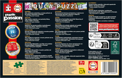 Educa Puzzel met 1000 stukjes voor volwassenen, kleinste symbolen, Europese miniatuursymbolen, incl. lijm, 30 x 46 cm, vanaf 14 jaar (20248