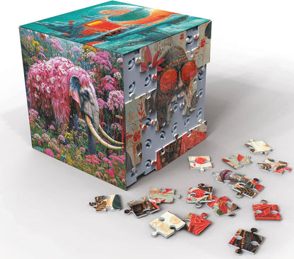 Educa - 3D-puzzel Wonder | De dobbelstenen uitdaging met in totaal 216 delen | Structuur: monteerbare bodem met 6 puzzels van 36 delen | 3D-puzzel voor volwassenen vanaf 8 jaar (20334