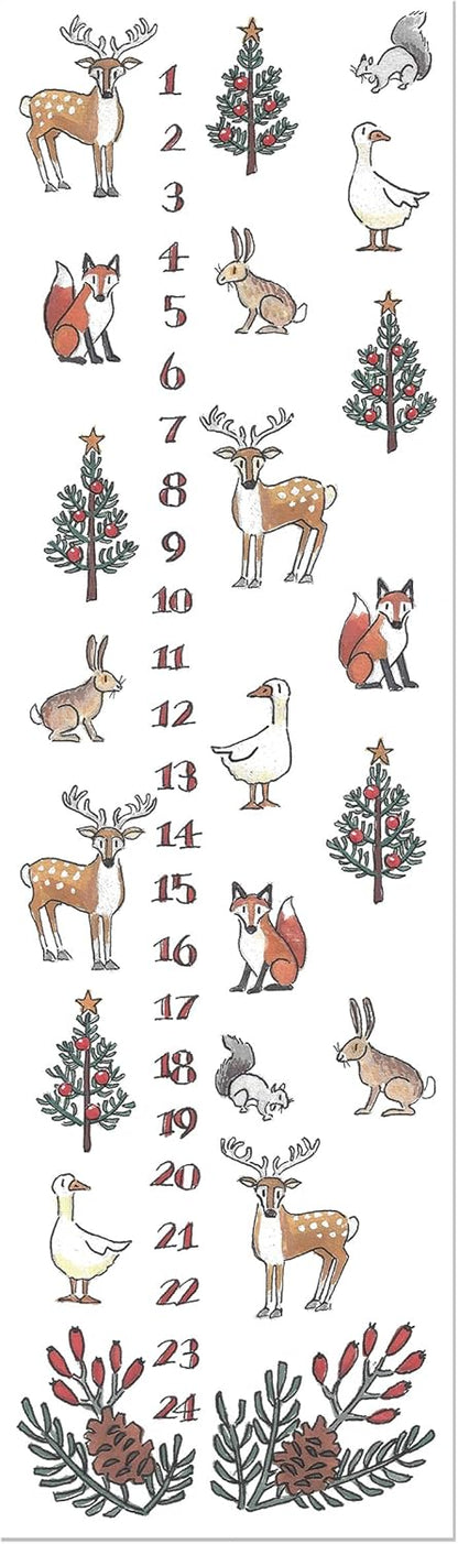 Winter Wildlife Advent Candle