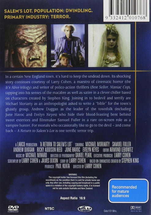 A Return to Salem's Lot - DVD (Region 0, NTSC, Aust Import