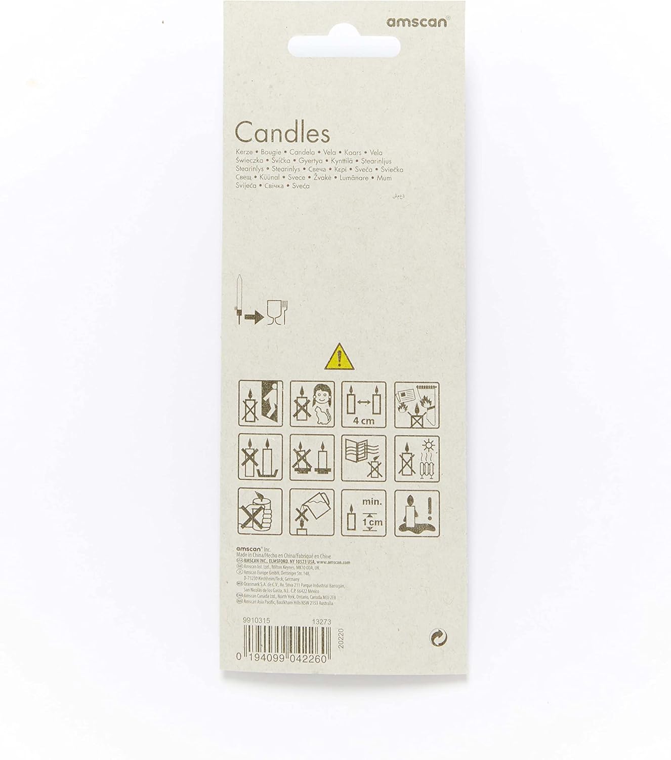 Amscan: 6 Candles 1St B-Day Pink Ombre Wax/Plastic H12C Q. Candele Ombre Rosa