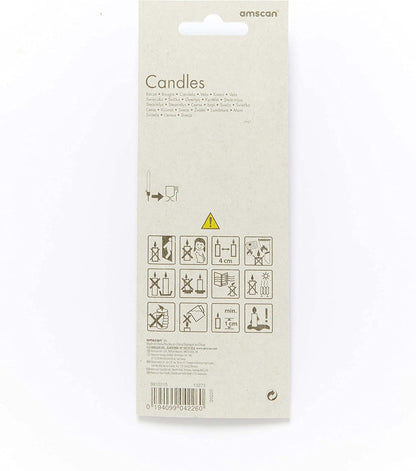 Amscan: 6 Candles 1St B-Day Pink Ombre Wax/Plastic H12C Q. Candele Ombre Rosa