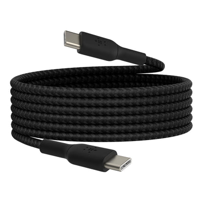 Belkin BoostCharge (6.6ft) Braided USB-C to USB-C Cable for iPhone, Galaxy, Pixel, iPad Pro & More - Black