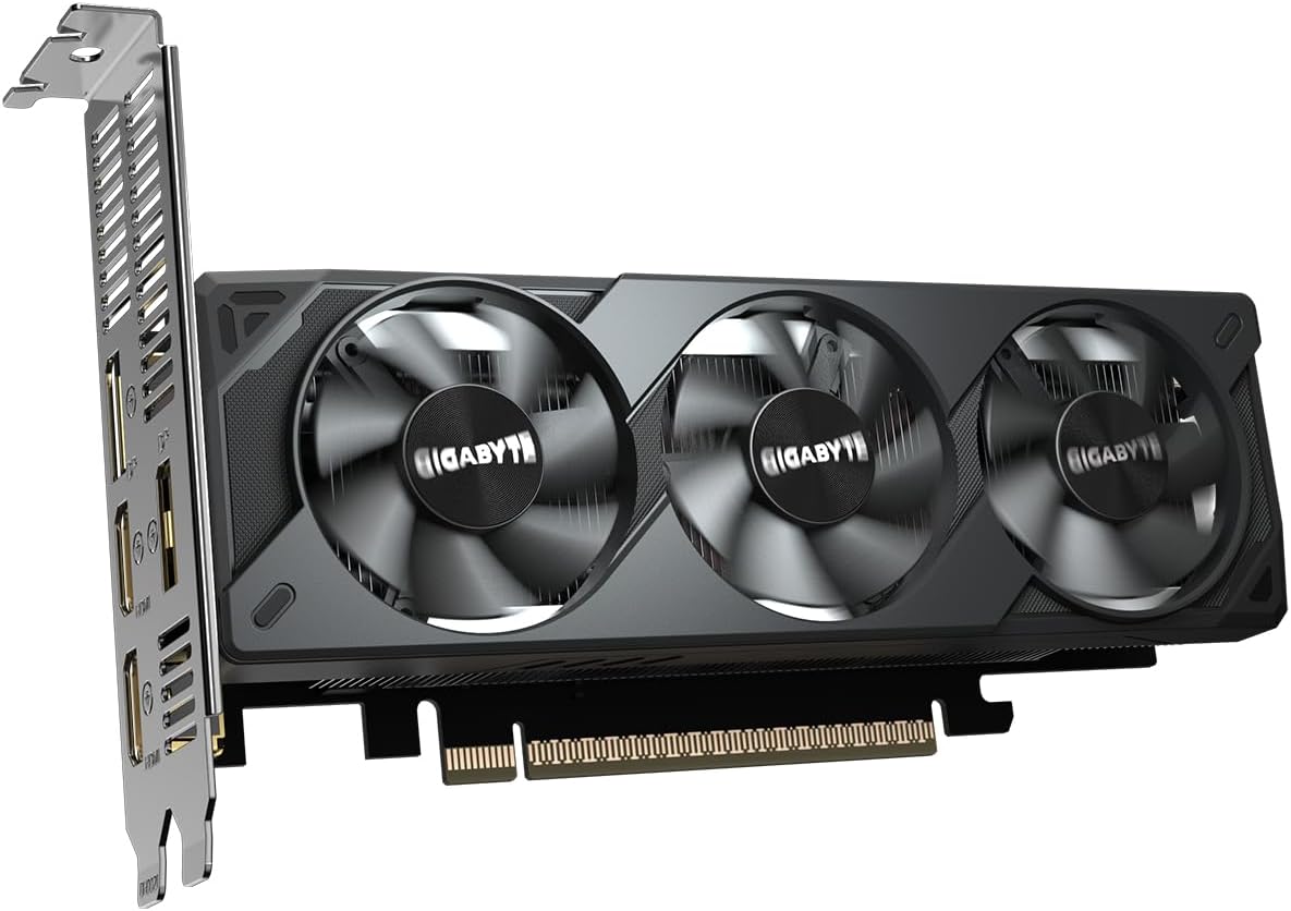 Gigabyte GeForce RTX 5050 OC Low Profile 8G Graphics Card - 8GB GDDR6, 128bit, PCI-E 5.0, 2587MHz Core Clock, 2 x DP, 2 x HDMI, NVIDIA DLSS 4, GV-N5050OC-8GL