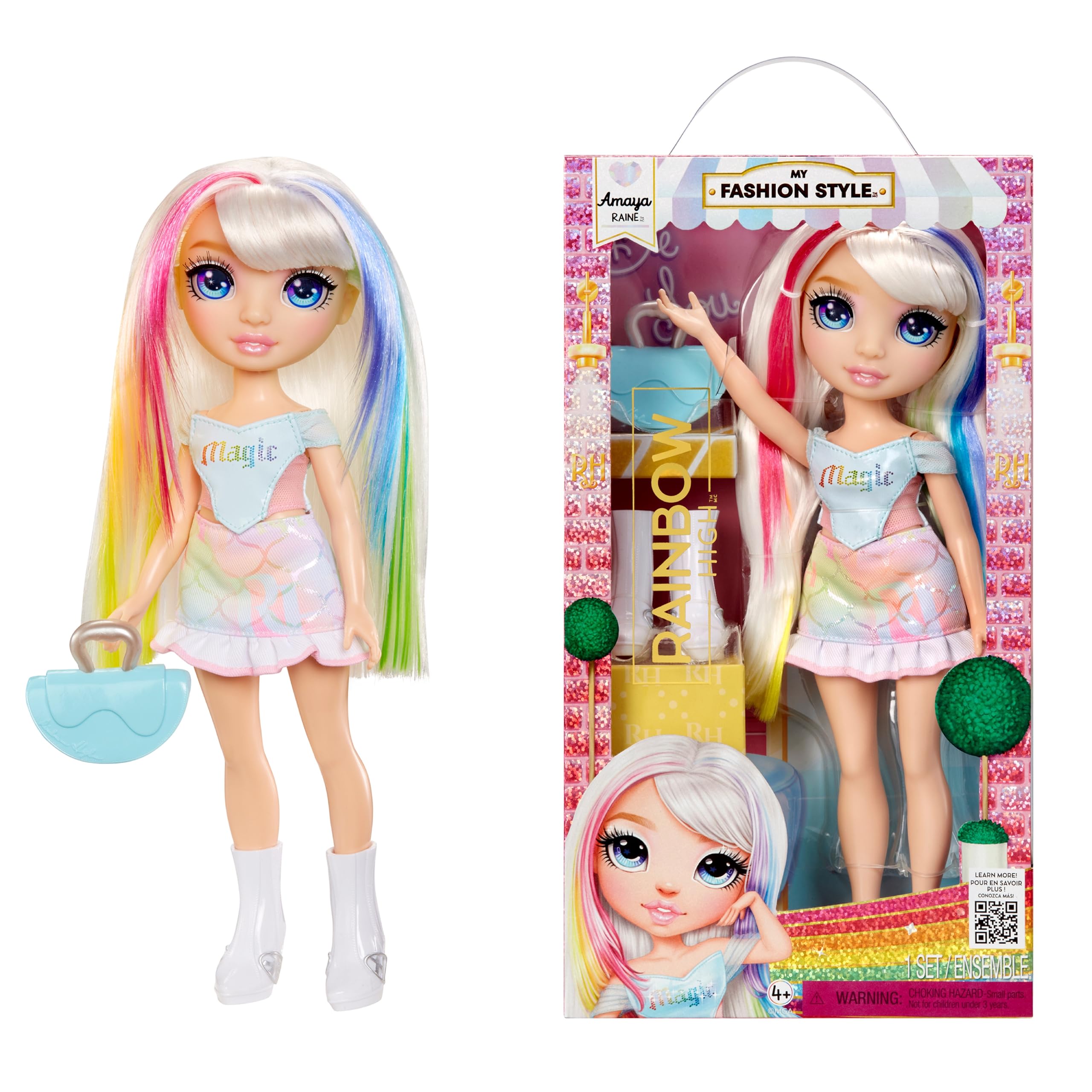 Rainbow High My Fashion Style Doll - Amaya - 28cm Rainbow Colour Fashion Doll with Statement Outfit and Stylish Handbag, Play, Posable, Collectable, For Children Ages 4 to 12+