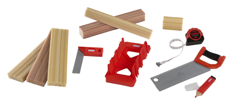 little tikes Creative Construction Measure & Cut Set - Includes 5 Accessories, Pretend Play Construction Set, Suitable for Boys and Girls Ages 3+ Years