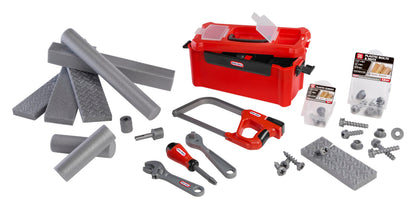 little tikes Creative Construction Tool Box Set - Includes 9 Accessories, Pretend Play Construction Set, Suitable for Boys and Girls Ages 3+ Years