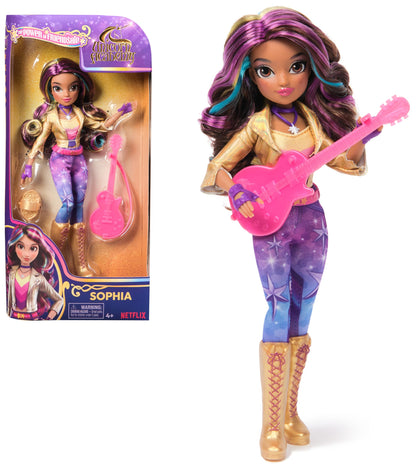 Unicorn Academy, Power of Friendship Sophia Doll with Guitar & 6 Fashion Accessories, 9.5”, Dolls & Unicorn Toys for Girls Ages 4 and up