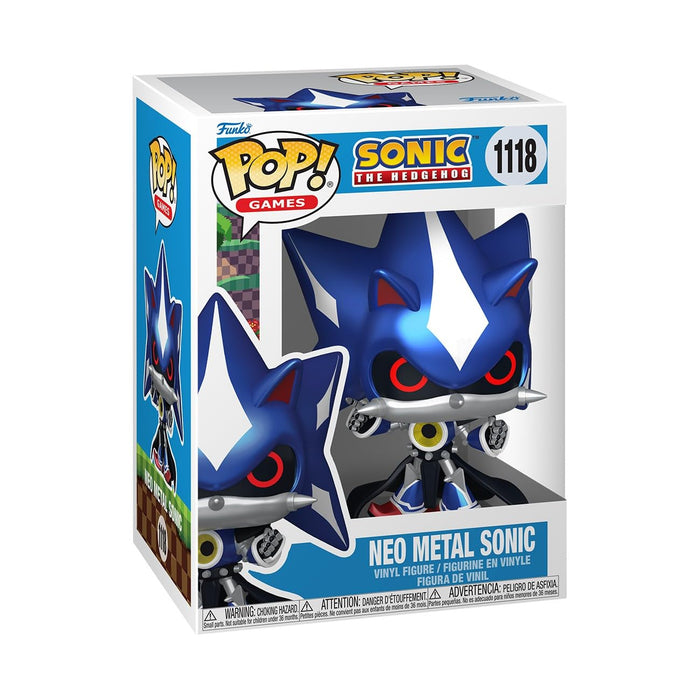 Funko Pop! Games: Sonic - Neo Metal Sonic - Metallic - Sonic the Hedgehog - Collectable Vinyl Figure - Gift Idea - Official Merchandise - Toys for Kids & Adults - Video Games Fans