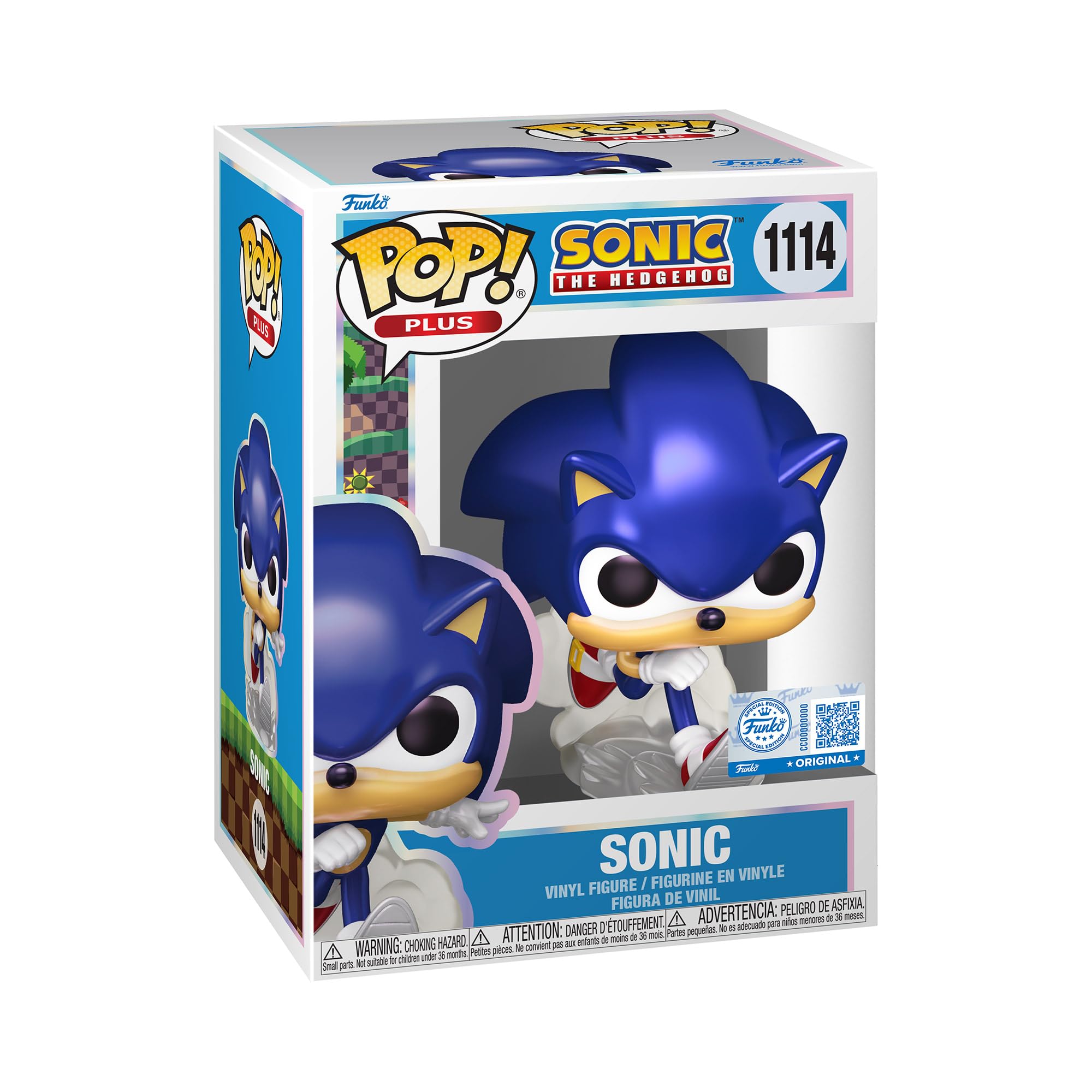 Funko Pop! Plus: Sonic the Hedgehog - Pearlescent - Sonic the Hedgehog - Collectable Vinyl Figure - Gift Idea - Official Merchandise - Toys for Kids & Adults - Video Games Fans