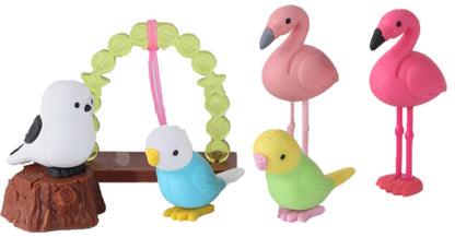 Iwako - Blisterpack/Birds (8 Stück) Puzzles, Mehrfarbig (IW070