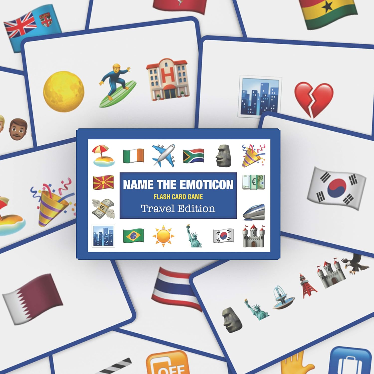 Bubblegum Stuff Name The Emoticon Game - Travel Edition - Emoticon Flash Card Board Game - Suitable For All Ages - Fun Family Game