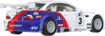 Hot Wheels Premium BMW E46 GTR, Car Culture 2-Pack of 1:64 Scale Vehicles, Unique Pairings, Real Riders Tires, Metal/Metal Chassis, Toy for Collectors, JBK99