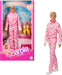 Barbie The Movie Ken Collectible Doll, Ryan Gosling as Ken Wearing Pink Jumpsuit with “B” Detail With White Sneakers and MultiColor Roller Skates, JCP80