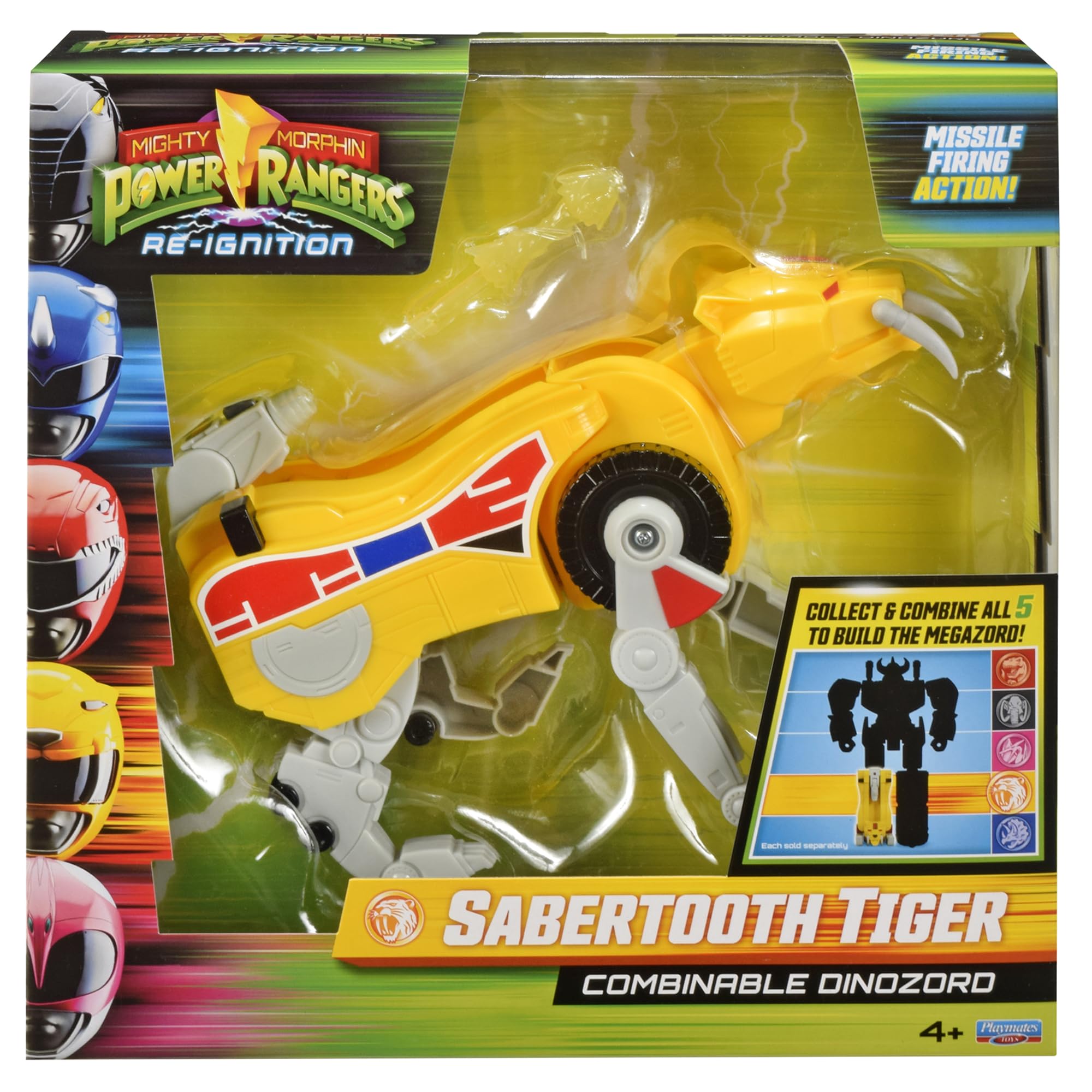 Power Rangers Mighty Morphin Re-Ignition - Sabertooth Tiger Combinable Dinozord