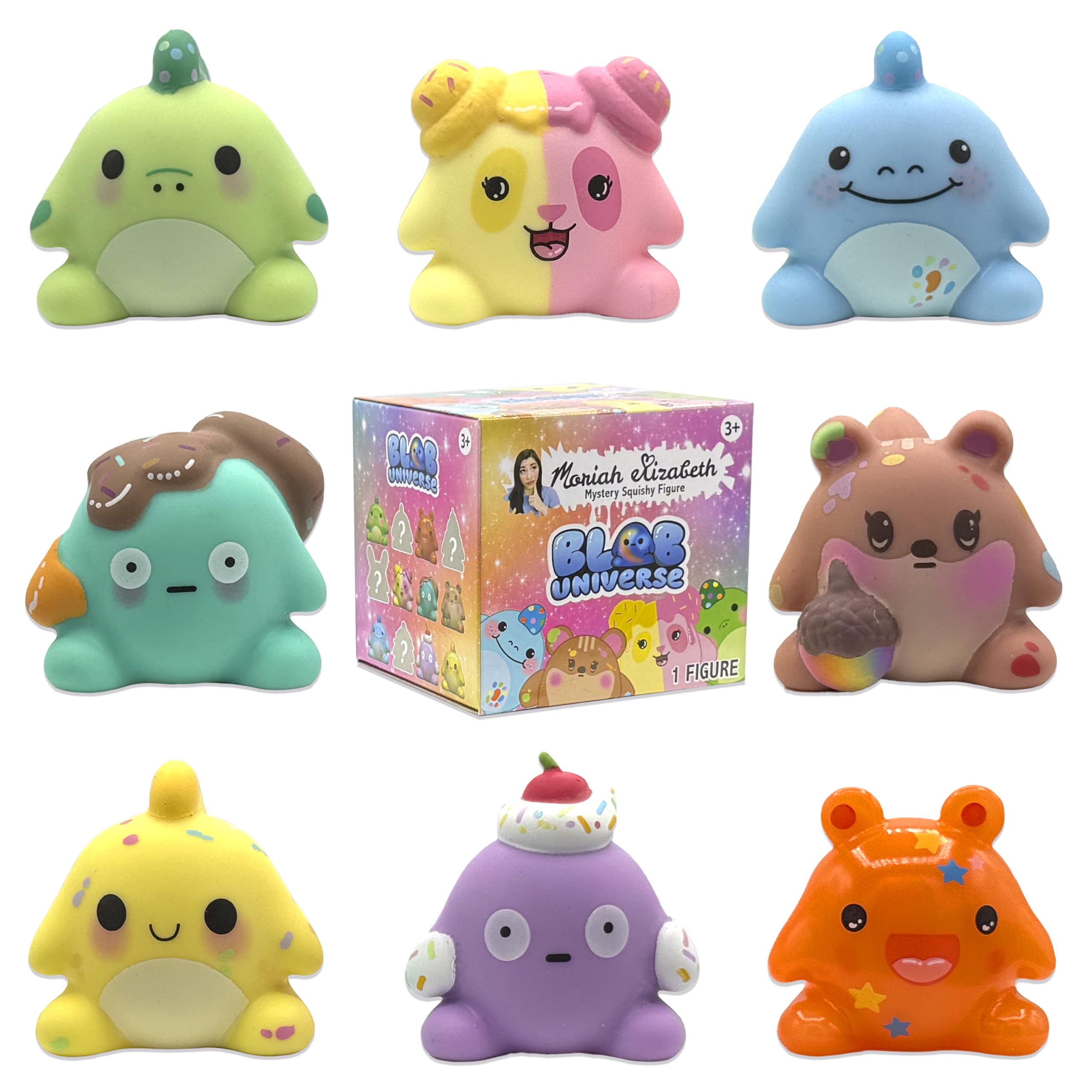 Moriah Elizabeth Blob Universe Mystery Squishy Figuren - Serie 1, Entzückende Squish Mystery Figuren, 1 von 8 möglich, Offizieller Moriah Elizabeth Merch