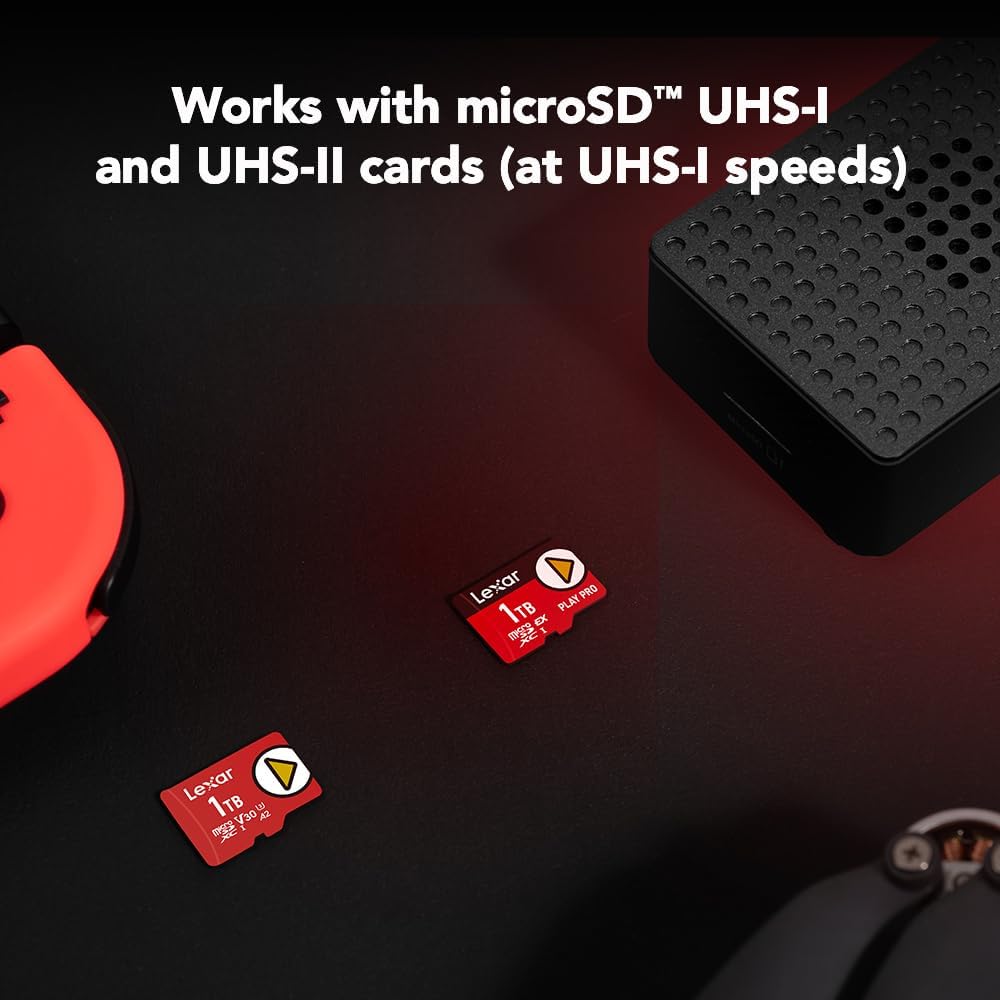 Lexar Play PRO MicroSD Express kaartlezer, USB 3.2 Gen 2, tot 900 MB/s lezen, compatibel met Express microSD UHS-I-kaart (LRW540U-RNHNG)