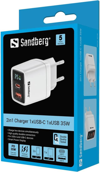 Sandberg - 2In1 Charger 1Xusb-C 1Xusb 35W