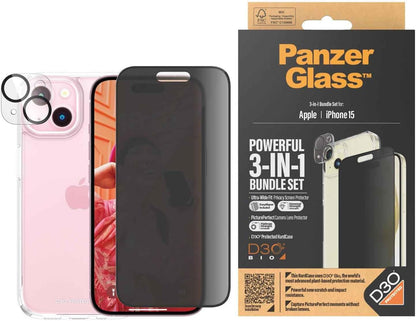 Panzerglass - Apple Iphone 15 Ultra-Wide Fit 3-In-1 Bundle Set