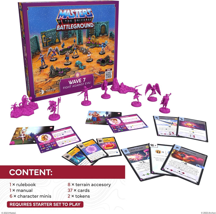 Masters of The Universe Battleground Wave 7 The Great Rebellion - Large 55-Piece Expansion Set Includes 6 Character Minis, Terrain Pieces, Rulebook and More - for Ages 14+