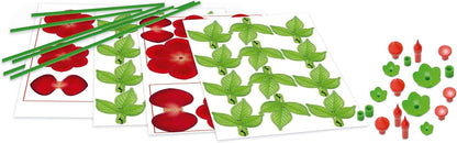 Educa - Boeket bloemen, knutselset voor het maken van twaalf rode papieren rozen zonder lijm of schaar, aanbevolen vanaf 6 jaar (20139