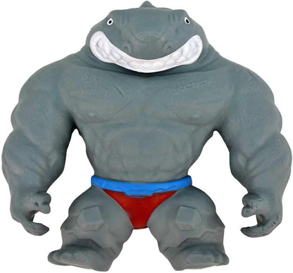 BEMIRO Stretch Figuren für Kinder – 22 cm, aus Gummi, extrem dehnbar & elastisch, Verschiedene Tiermotive wählbar (Hai