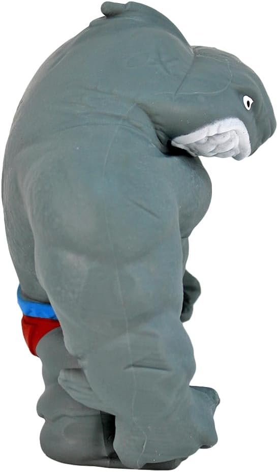 BEMIRO Stretch Figuren für Kinder – 22 cm, aus Gummi, extrem dehnbar & elastisch, Verschiedene Tiermotive wählbar (Hai