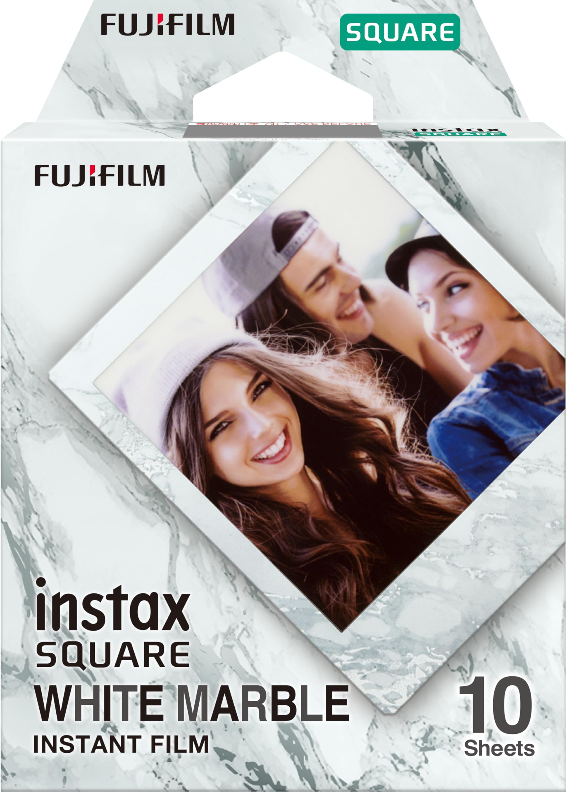 instax™ SQUARE film, White Marble, 1x10