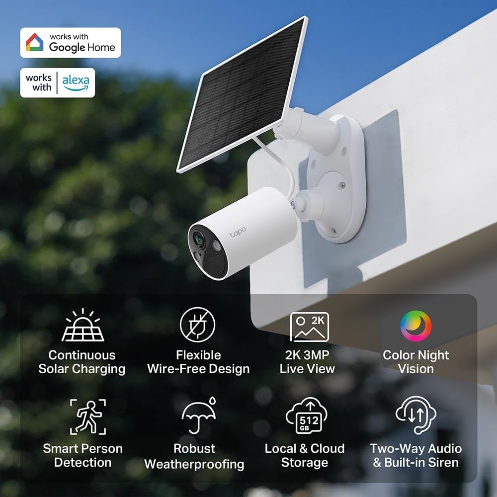 Tp-Link - Tapo C410 Kit Solar-Powered Security Camera Kit