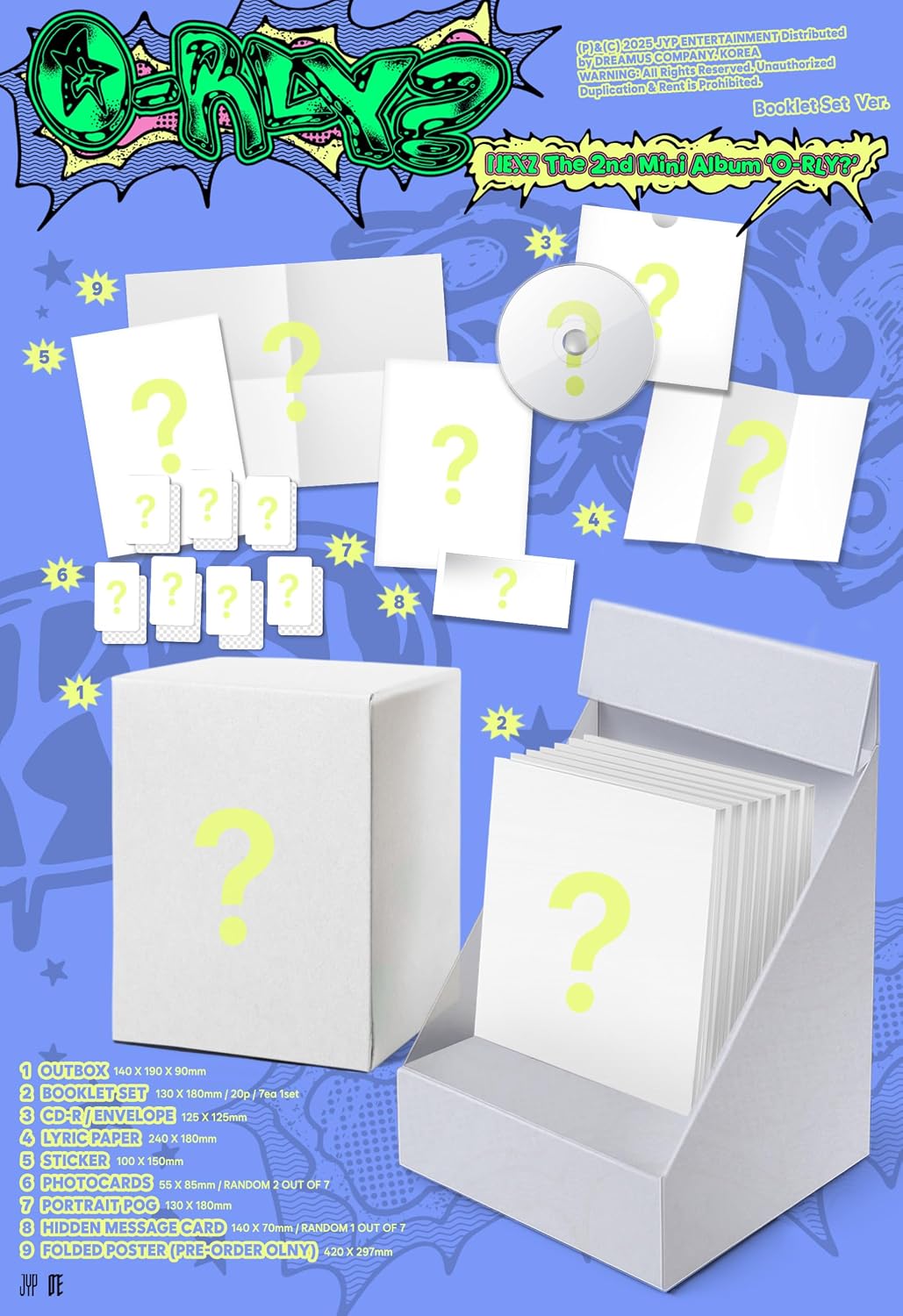 O-Rly? - Booklet Set Version - incl. Lyric Paper, Sticker, 2 Photocards, Portrait POG + Hidden Message Card