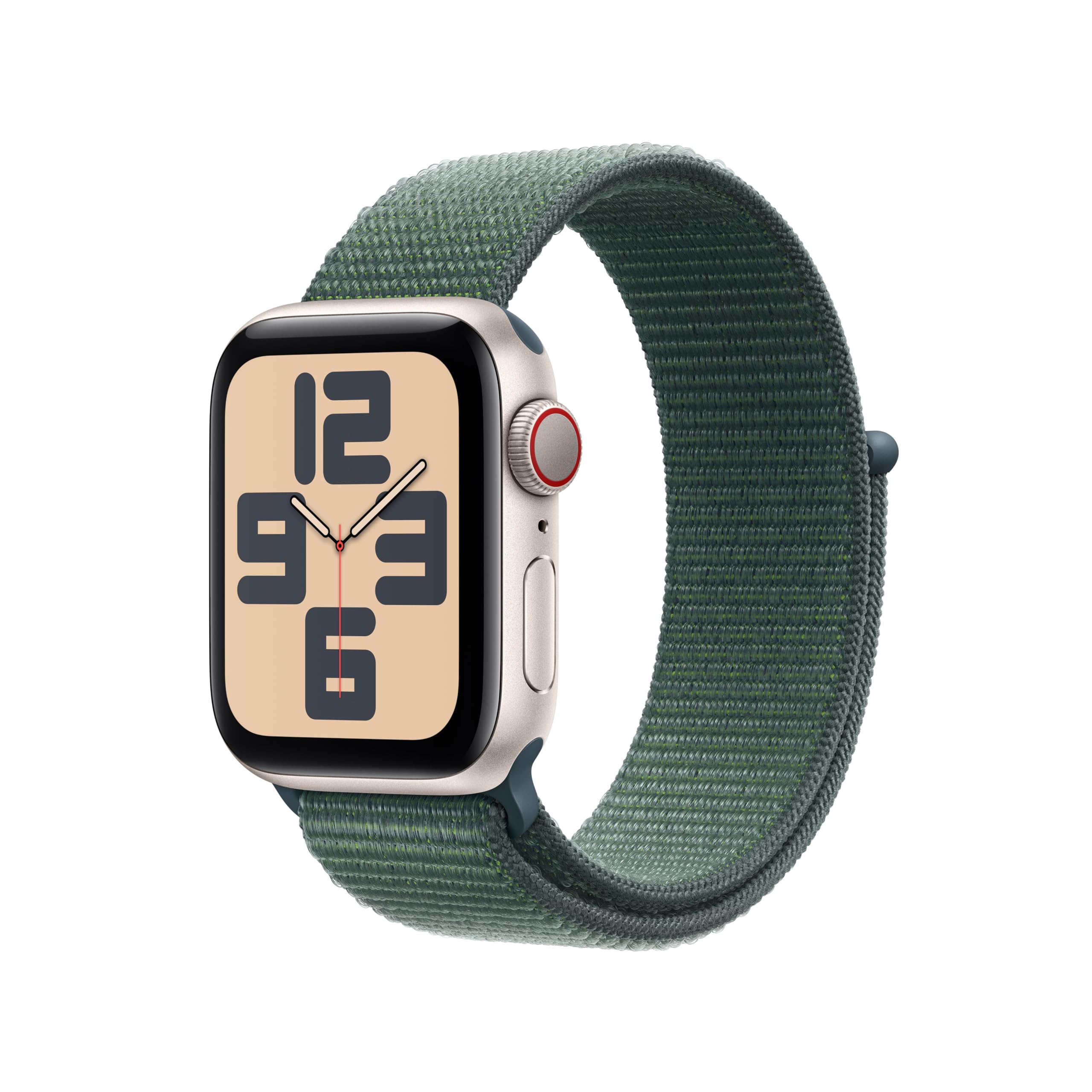 Apple Watch Se (Gps + Cellular) - 2Nd Generation - 40 Mm - Starlight Aluminium - Smart Watch With Sport Loop - Soft Doub