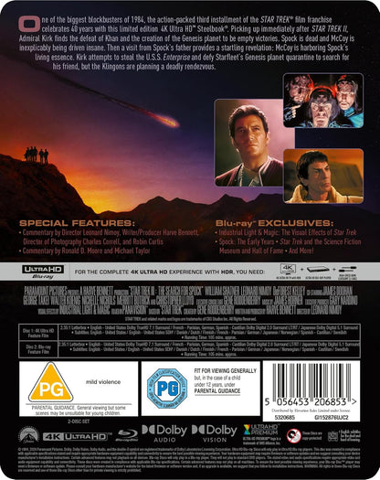Star Trek III: The Search For Spock 4K UHD Steelbook (Includes Poster and Booklet)